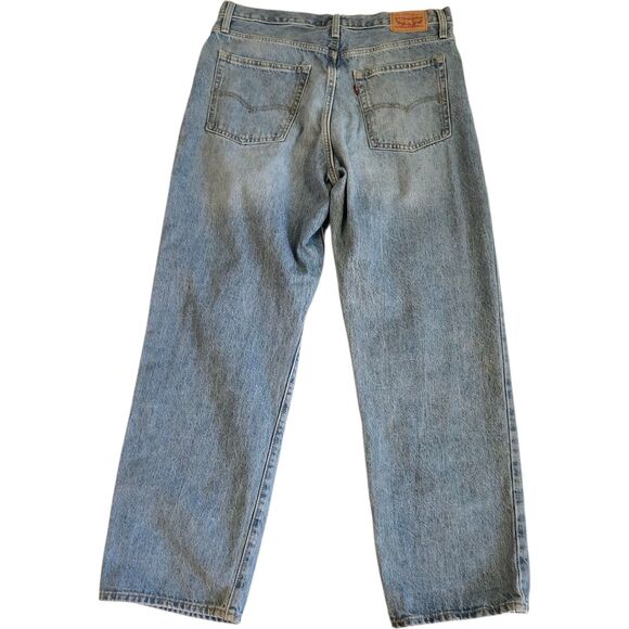 Levi's 94 Baggy Wide Leg Jeans Women 32 x 31 Blue Skater Retro Loose - Picture 3 of 10